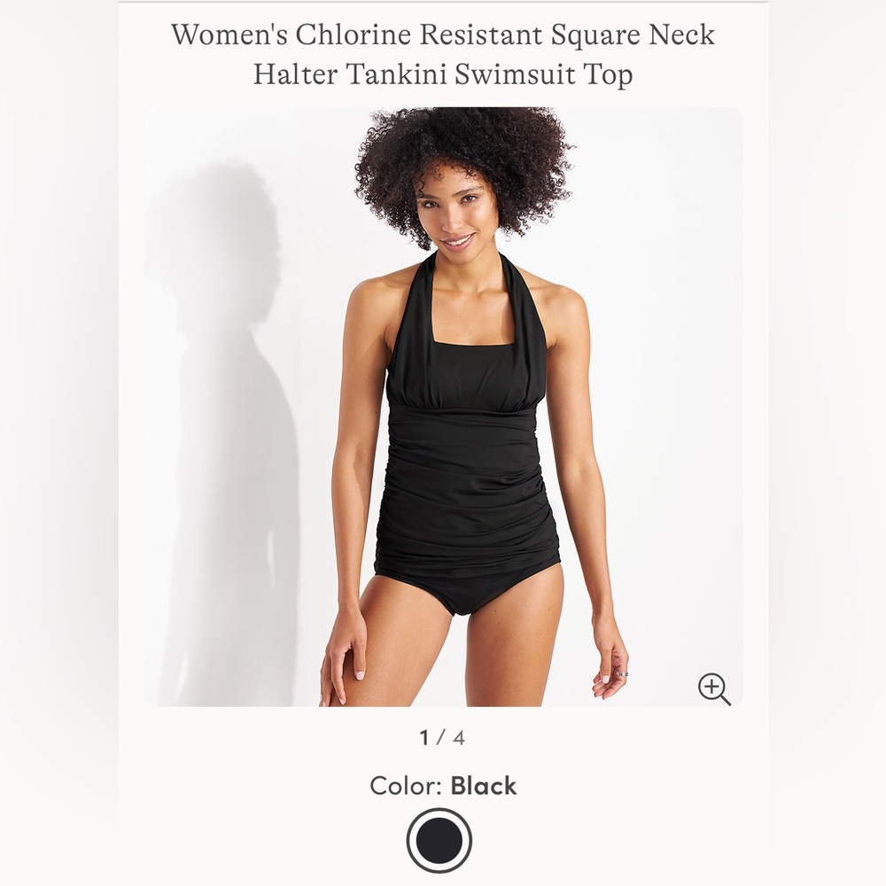 Women's Lands' End Tankini's - black